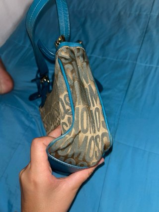 Bolso Moschino Beige y Turquesa