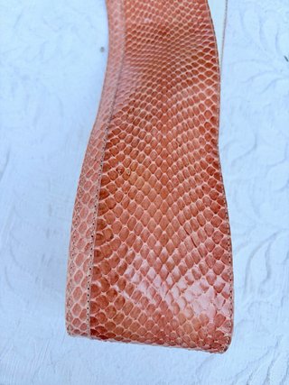 Cintura pelle serpente rosa salmone