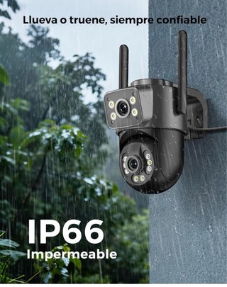 Cámara Vigilancia PTZ WiFi 2K Exterior