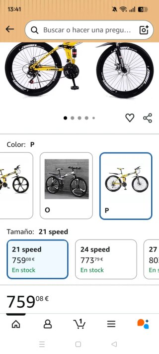 Bicicleta montañera plegable Amin 686a estado 9/10