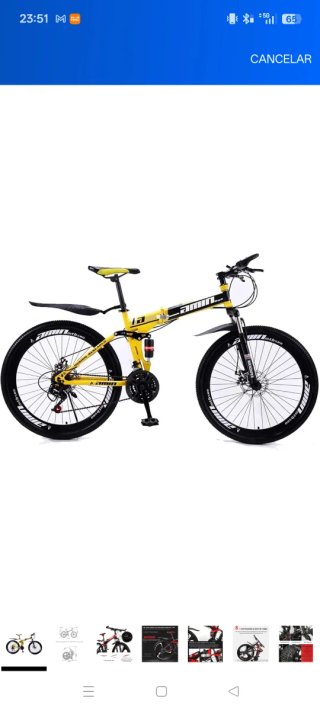 Bicicleta montañera plegable Amin 686a estado 9/10