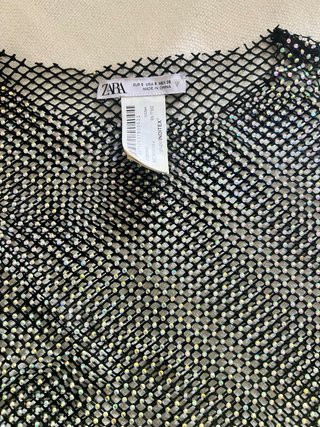 Top Zara Malla Brillante XS/34