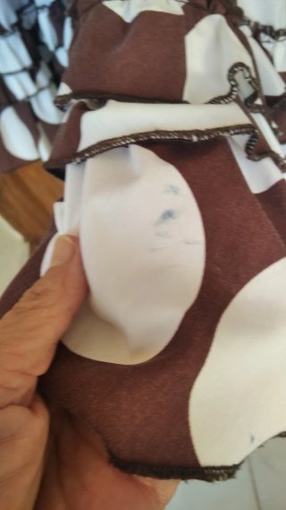 Falda flamenca lunares marrón y blanco