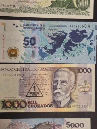 Lote de 14 billetes de Latinoamérica