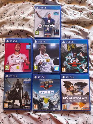 Lote 6 Juegos PS4: FIFA, Destiny, Steep, Overwatch
