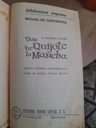 Ejemplar libro don quijote de la mancha año 1955