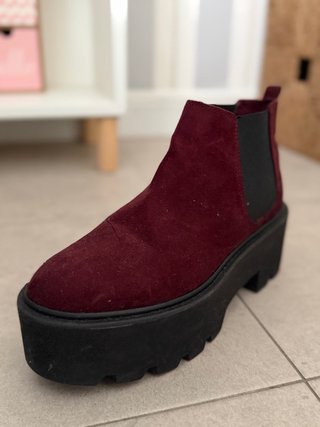 Botines plataforma burdeos