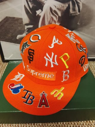 Gorra Supreme Naranja MLB Talla 7.3/8
