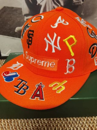 Gorra Supreme Naranja MLB Talla 7.3/8