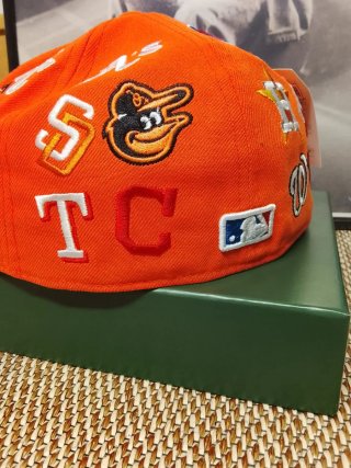 Gorra Supreme Naranja MLB Talla 7.3/8