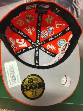 Gorra Supreme Naranja MLB Talla 7.3/8