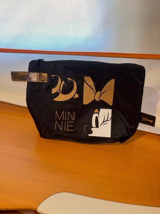Neceser Minnie Mouse Disney Negro y Dorado