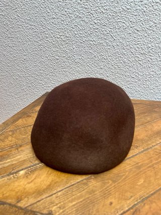 Gorra de lana 100% marrón