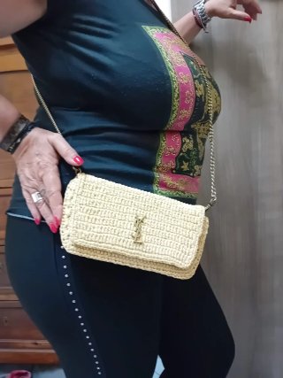 Borsa YSL paglia/raffia beige