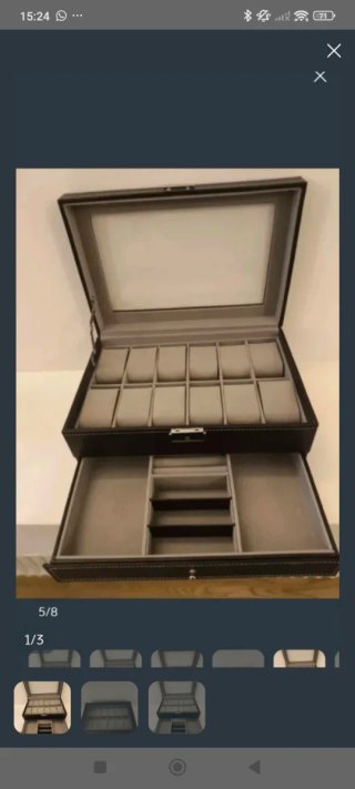 Scatola porta orologi con cassetto