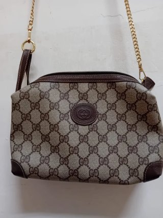 Borsa Gucci tracolla beige e marrone