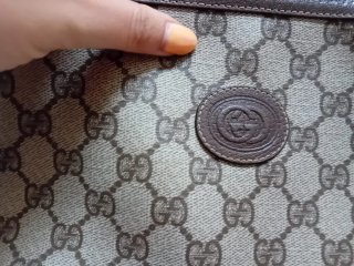 Borsa Gucci tracolla beige e marrone