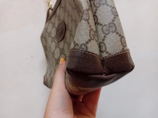 Borsa Gucci tracolla beige e marrone