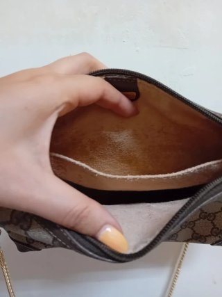Borsa Gucci tracolla beige e marrone