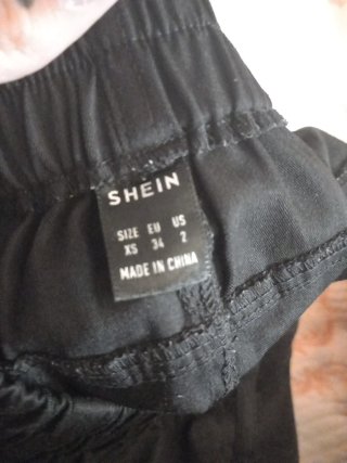 Pantalón corto negro cargo shein