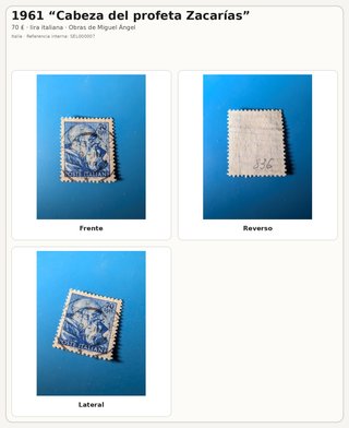 Lote sellos Italia 1953-1968 8 uds