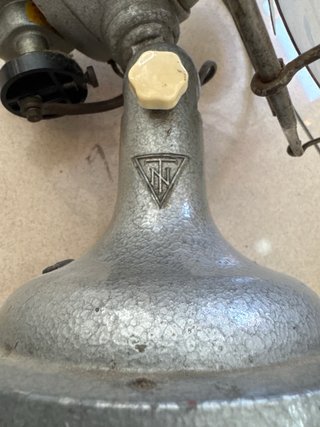 Ventilador antiguo metal  gris