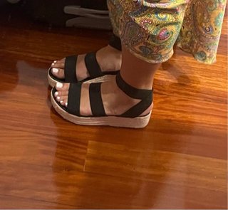 Sandalias negras plataforma esparto