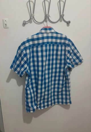 Camisa a cuadros DIVERSE azul y blanco Talla M