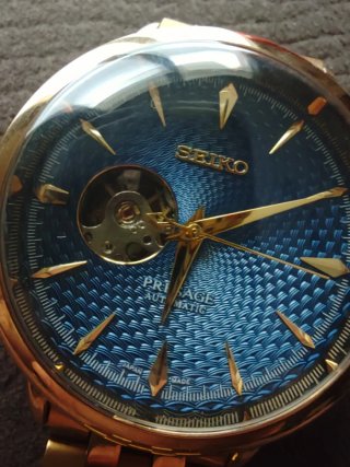 Seiko Presage Automatico Oro Blu