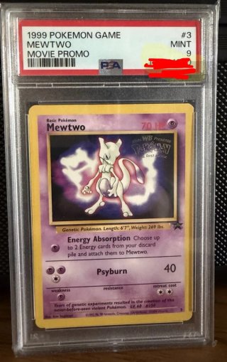 Carta Pokémon Mewtwo Movie Promo 1999 PSA 9
