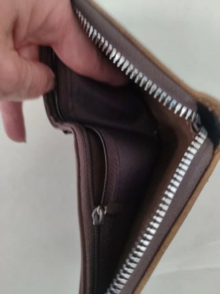 Cartera DIZORRIS STYLE Marrón Cuero Cremallera