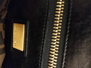 Borsa Fendi Peekaboo Pelle e Velluto a Coste