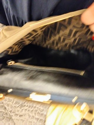 Borsa Fendi Peekaboo Pelle e Velluto a Coste