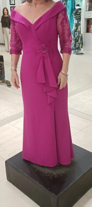 Vestido de de madrina o para Fiesta magenta a medi