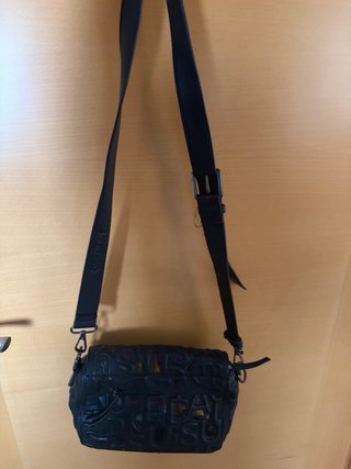 Bolso Desigual Negro con Detalles Multicolor