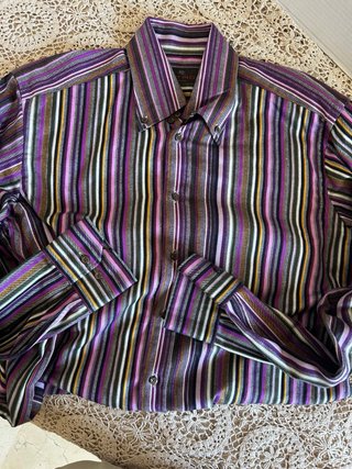 Camicia Etro Milano a Righe Multicolor Taglia M