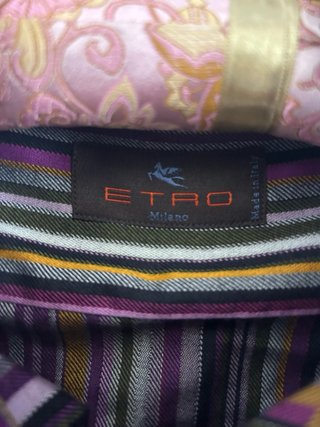 Camicia Etro Milano a Righe Multicolor Taglia M