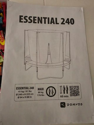 Cama elástica Decathlon Essential 240 colchoneta