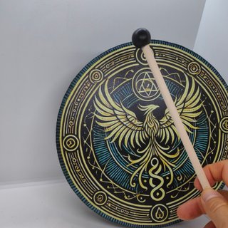 Tamburo sciamanico 25cm Fenice Albero Vita