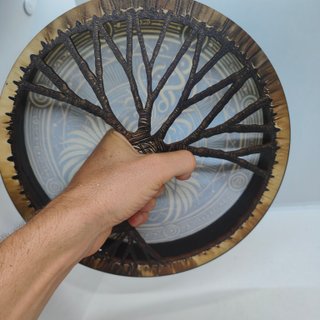 Tamburo sciamanico 25cm Fenice Albero Vita