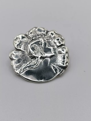 Broche antiguo plata mujer
