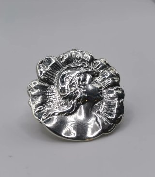 Broche antiguo plata mujer