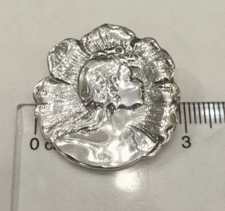 Broche antiguo plata mujer
