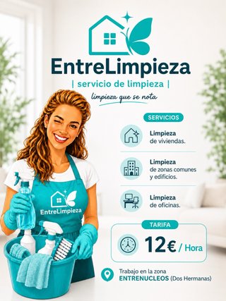 SERVICIO LIMPIEZA ENTRENUCLEOS | 12€/hora
