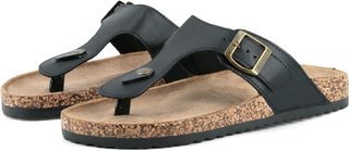 JOMIX Infradito Uomo Sughero Fibbia Nero Marrone