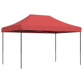 Tenda da Festa Pieghevole Pop-Up Tessuto Bordò Acciaio