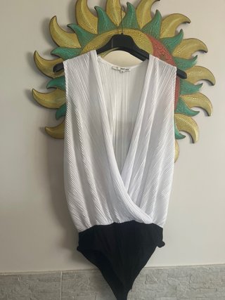 Body PRETTY WOMAN bianco e nero taglia unica