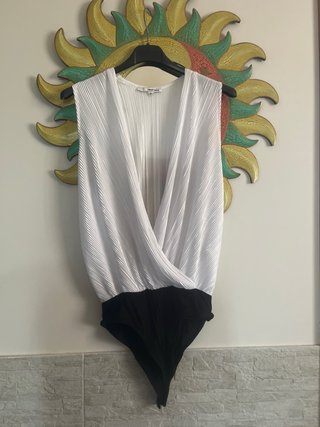 Body PRETTY WOMAN bianco e nero taglia unica