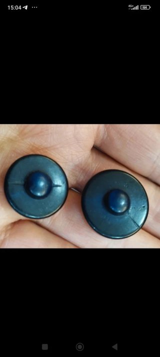 2 Bottoni Vintage Blu & Oro