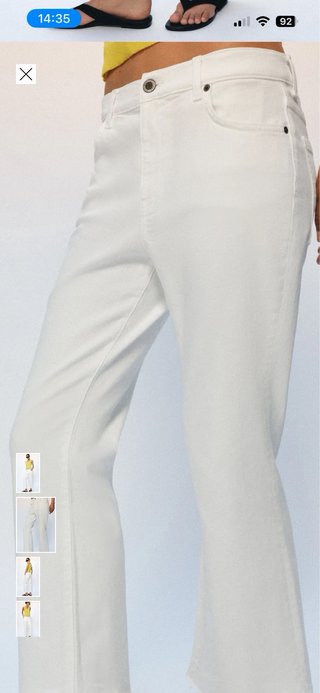 Pantalón vaquero blanco Zara temporada